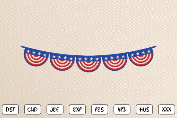 4th of July Bunting Embroidery Design Review for Craft Fair Success