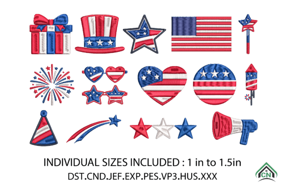 4th of July Embroidery X 15 Designs Review: Practical for Projects