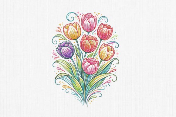 Artistic Tulip Floral Embroidery Design Review