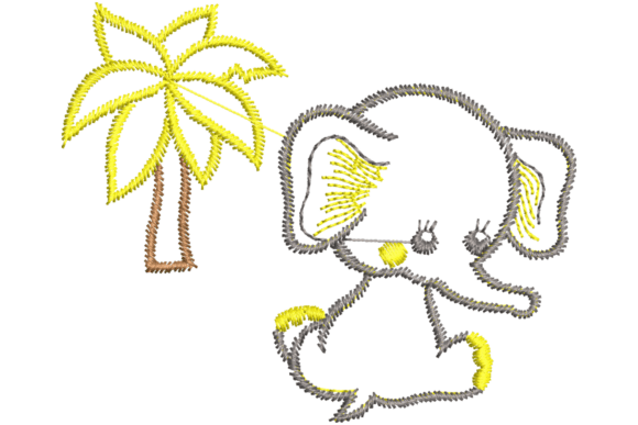 Baby Elephant with Palm Tree Embroidery Review