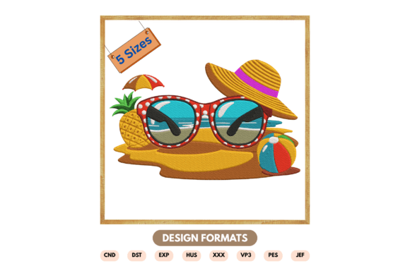 Beach Sunglasses Embroidery Design Review for Personalized Gifts