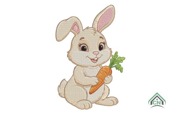 Cute Bunny with Carrot Embroidery Design Review