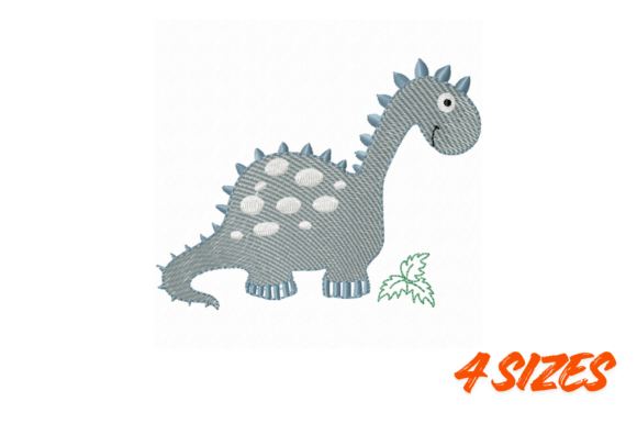 Cute Dino Embroidery Design