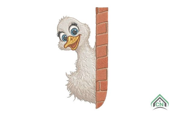 Cute Goose Peeking Embroidery Design Review