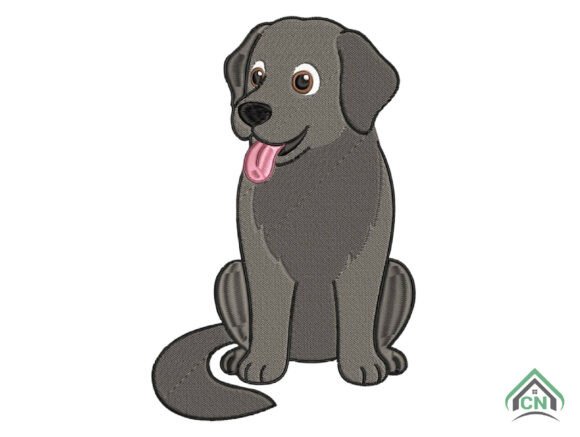 Cute Labrador Dog Embroidery