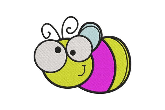 Kawaii Bee Embroidery Design