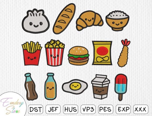 Kawaii Food Drink Patches Embroidery Review
