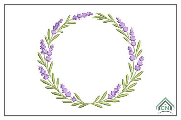 Lavender Wreath Frame Embroidery Review for Apparel Projects