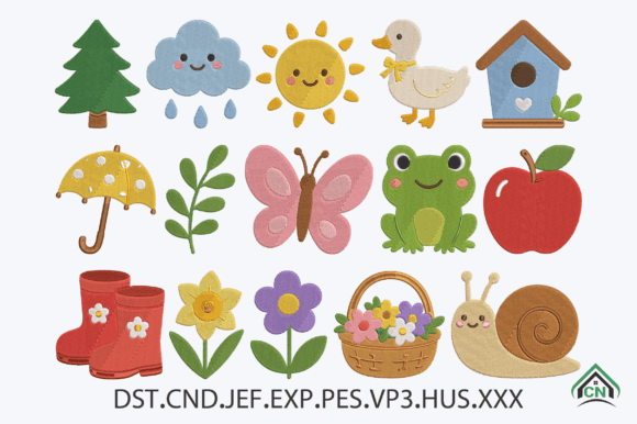 Mini Cute Garden Embroidery Design File