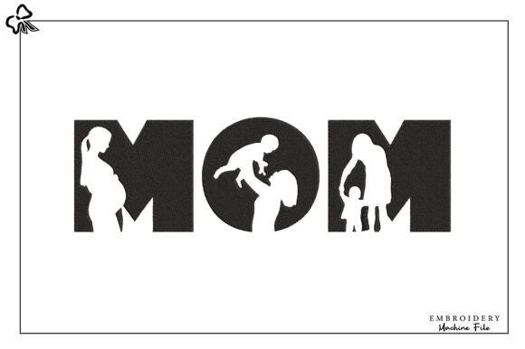 Mother’s Day MOM LIFE Embroidery