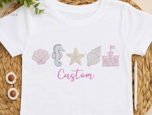 Personalized Beach Embroidery Design Review for Apparel Projects