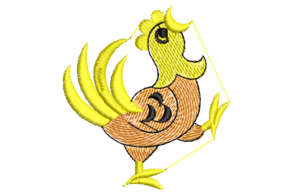Rooster or Hen Embroidery Design Review for Apparel Projects