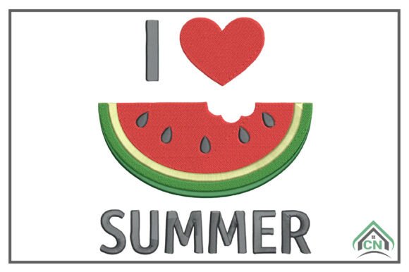 Summer Watermelon Embroidery File