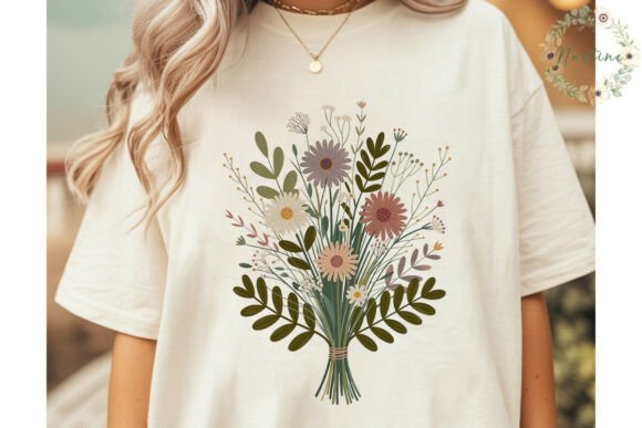 Wildflower Embroidery Style PNG Clipart: A Seller's Perspective