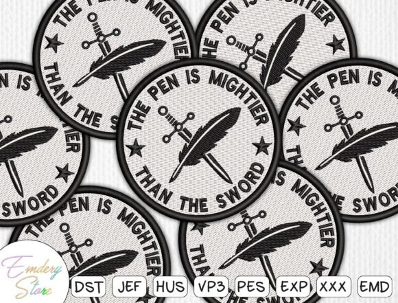 Writer Quote Patch Embroidery Design